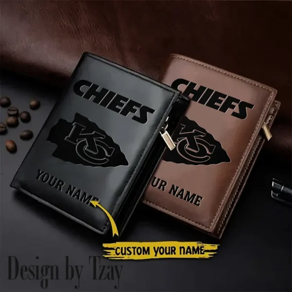 Kansas City Chiefs Small Rectangular Leather Wallet Style 2025 SPTLVW528