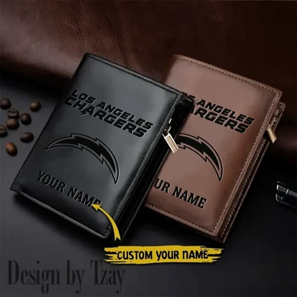 Los Angeles Chargers Small Rectangular Leather Wallet Style 2025 SPTLVW530