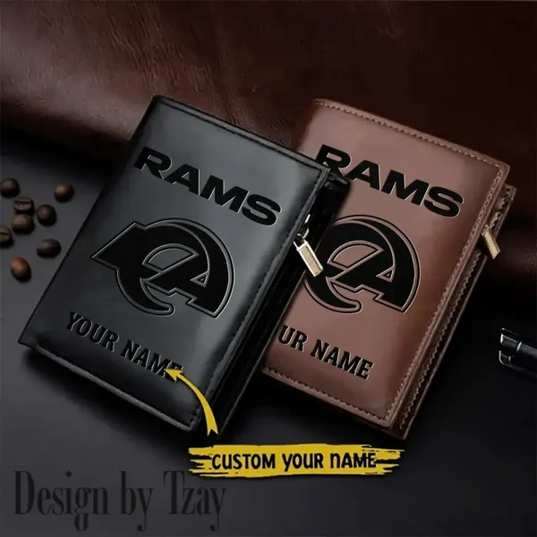 Los Angeles Rams Small Rectangular Leather Wallet Style 2025 SPTLVW531