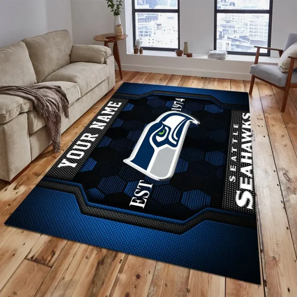Seattle Seahawks Living Room Carpet Rug