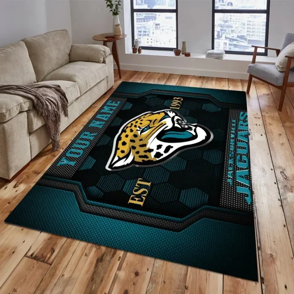 Jacksonville Jaguars Living Room Carpet Rug