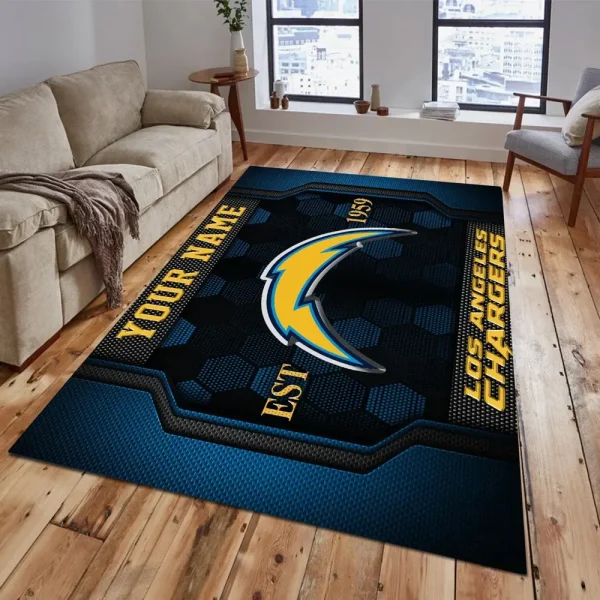 Los Angeles Chargers Living Room Carpet Rug - Image 2