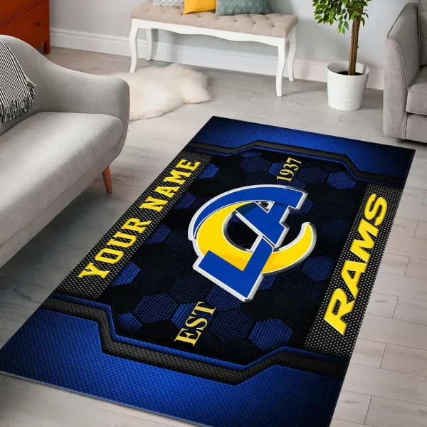 Los Angeles Rams Living Room Carpet Rug
