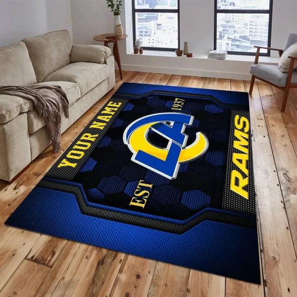 Los Angeles Rams Living Room Carpet Rug - Image 2