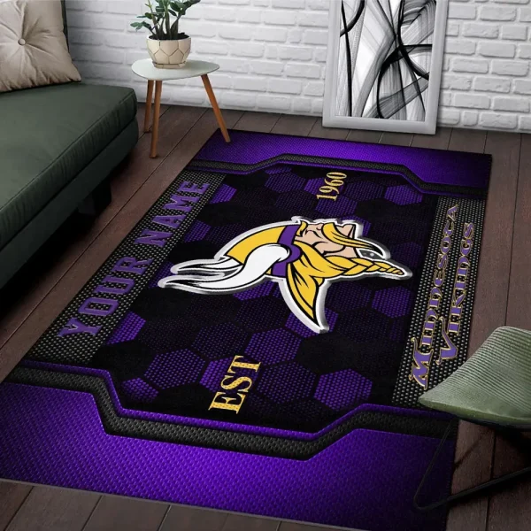 Minnesota Vikings Living Room Carpet Rug