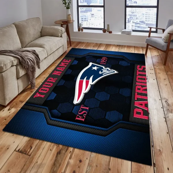 New England Patriots Living Room Carpet Rug - Image 2