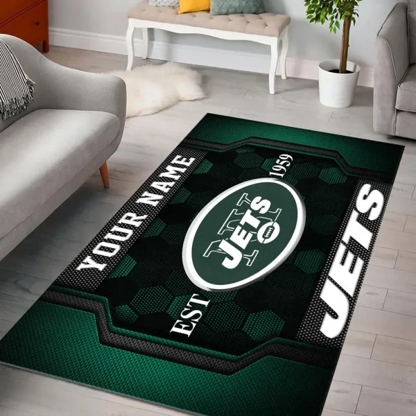 New York Jets Living Room Carpet Rug