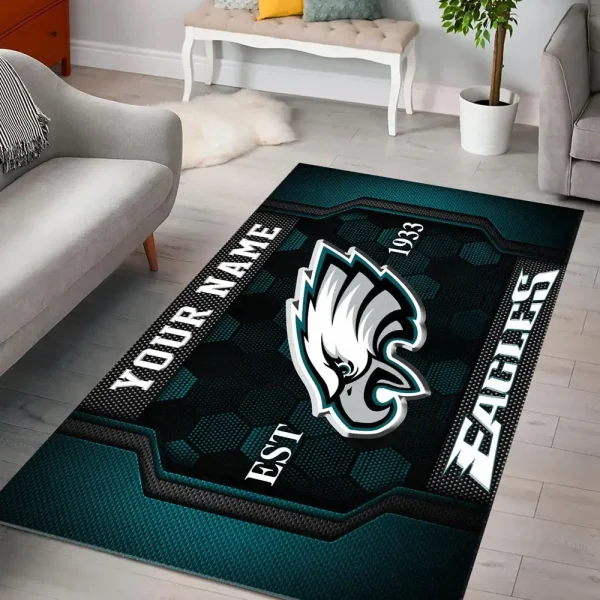 Philadelphia Eagles Living Room Carpet Rug