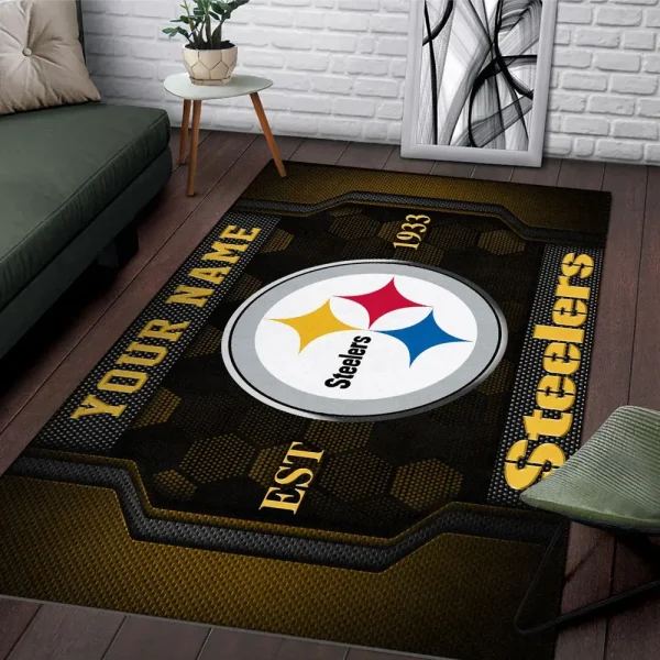 Pittsburgh Steelers Living Room Carpet Rug