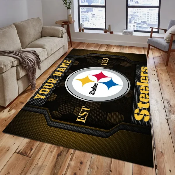 Pittsburgh Steelers Living Room Carpet Rug - Image 2