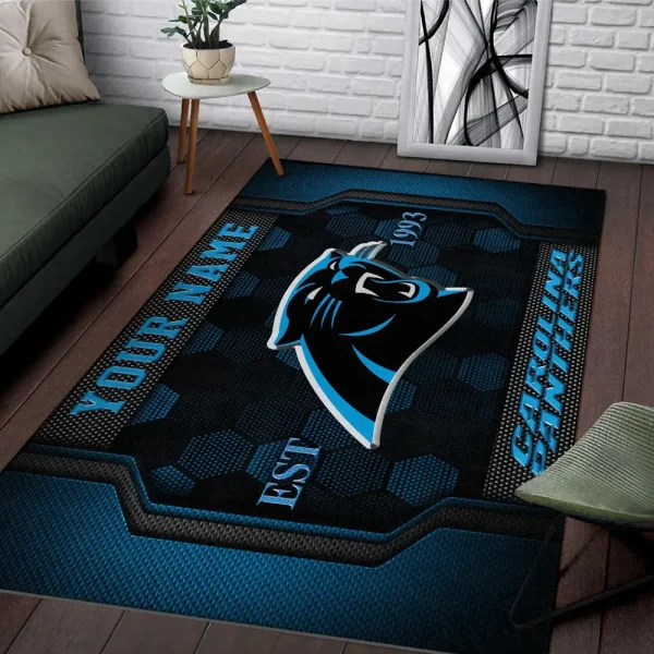 Carolina Panthers Living Room Carpet Rug