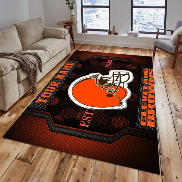 Cleveland Browns Living Room Carpet Rug - Image 2