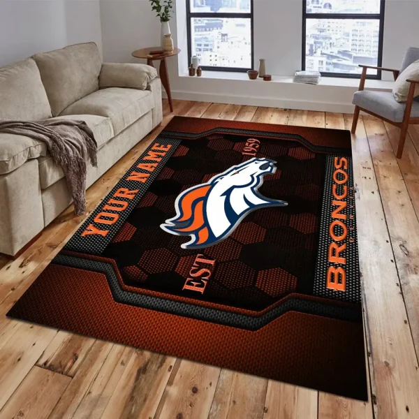 Denver Broncos Living Room Carpet Rug - Image 2