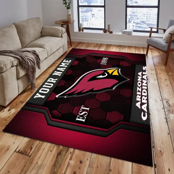 Arizona Cardinals Living Room Carpet Rug - Image 2