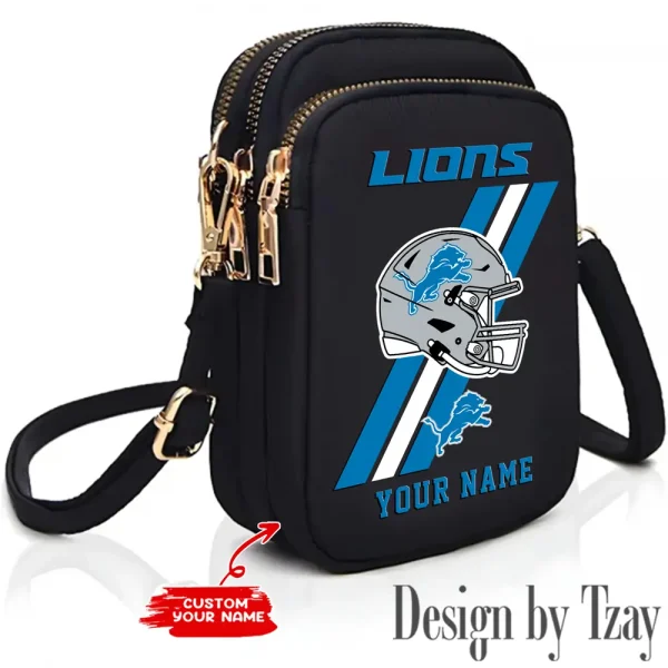 Detroit Lions New Style 2025 Ladies Crossbody Bag With Adjustable Strap S9CBB401