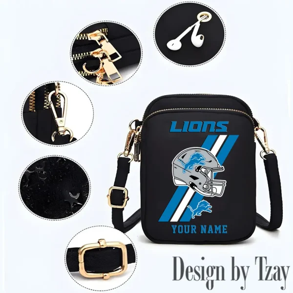 Detroit Lions New Style 2025 Ladies Crossbody Bag With Adjustable Strap S9CBB401 - Image 2