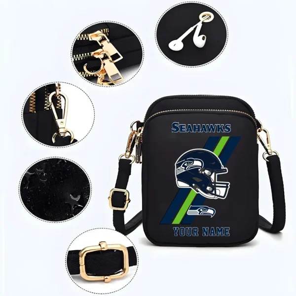 Seattle Seahawks New Style 2025 Ladies Crossbody Bag With Adjustable Strap S9CBB421 - Image 3