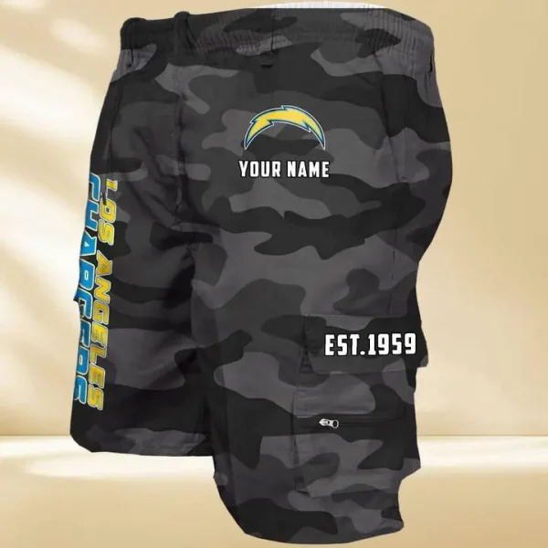 Los Angeles Chargers GZK-09-Men's Casual Shorts - Image 4