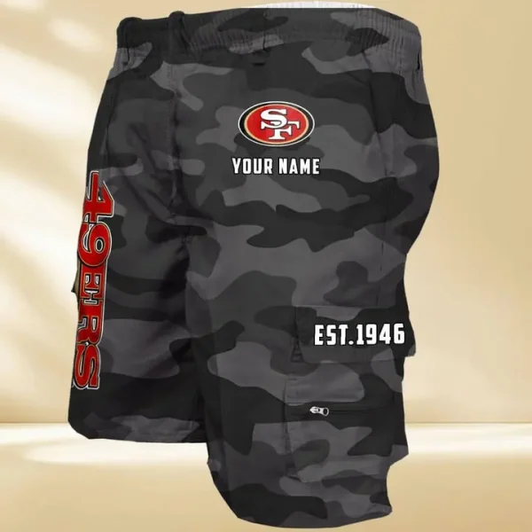 San Francisco 49ers GZK-09-Men's Casual Shorts - Image 4