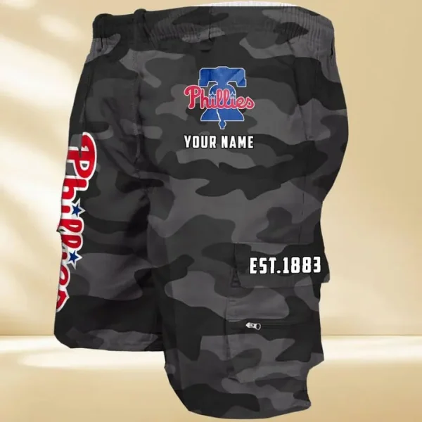 Philadelphia Phillies GZK-09-Men's Casual Shorts - Image 4