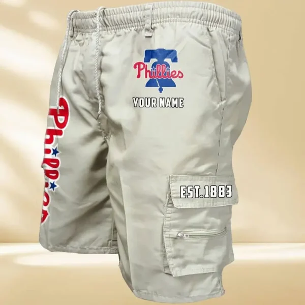 Philadelphia Phillies GZK-09-Men's Casual Shorts - Image 6