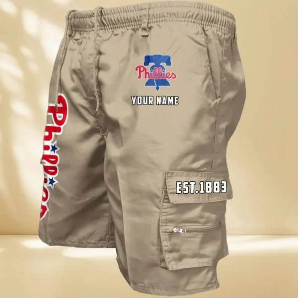 Philadelphia Phillies GZK-09-Men's Casual Shorts - Image 7