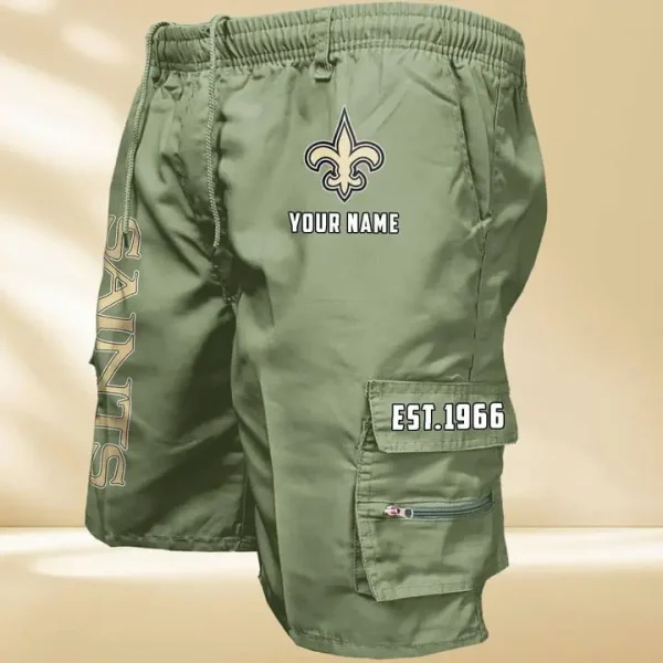 New Orleans Saints GZK-09-Men's Casual Shorts - Image 2