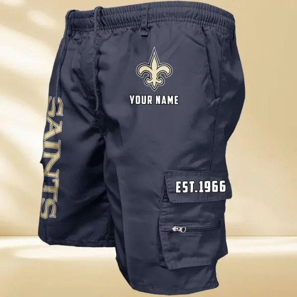 New Orleans Saints GZK-09-Men's Casual Shorts - Image 6