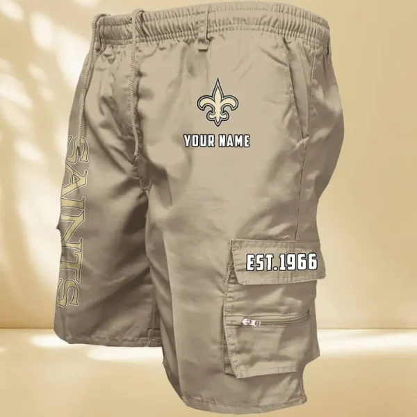 New Orleans Saints GZK-09-Men's Casual Shorts - Image 7