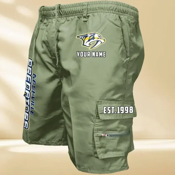 Nashville Predators GZK-09-Men's Casual Shorts - Image 2