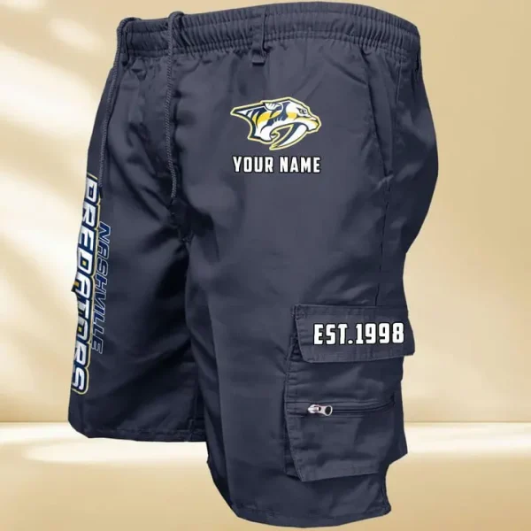 Nashville Predators GZK-09-Men's Casual Shorts - Image 3
