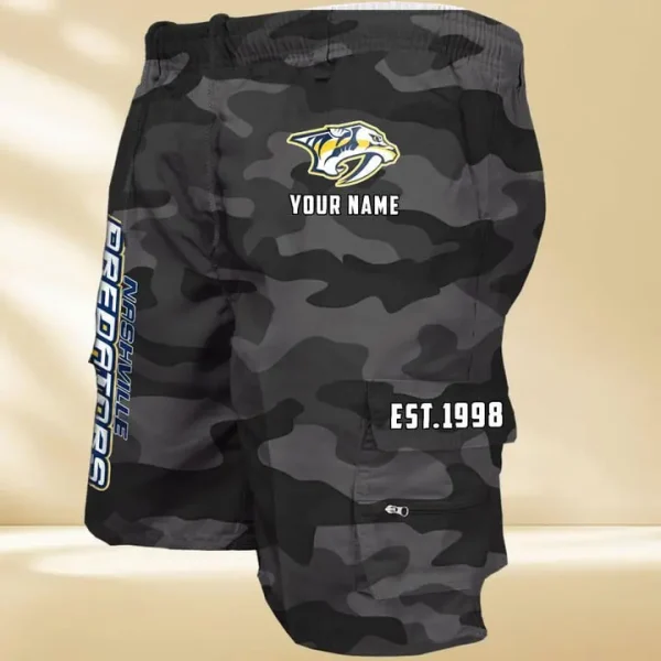 Nashville Predators GZK-09-Men's Casual Shorts - Image 4