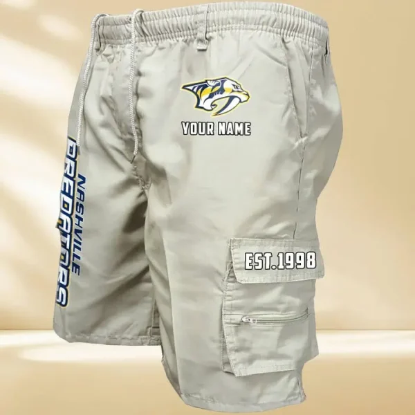 Nashville Predators GZK-09-Men's Casual Shorts - Image 6