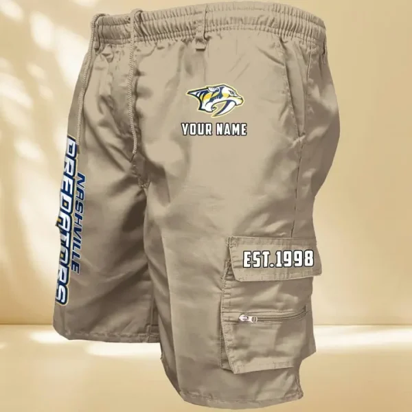 Nashville Predators GZK-09-Men's Casual Shorts - Image 7