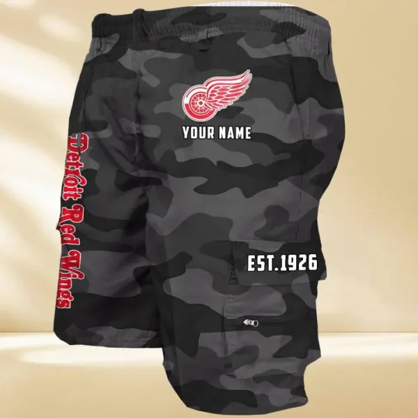 Detroit Red Wings GZK-09-Men's Casual Shorts - Image 4