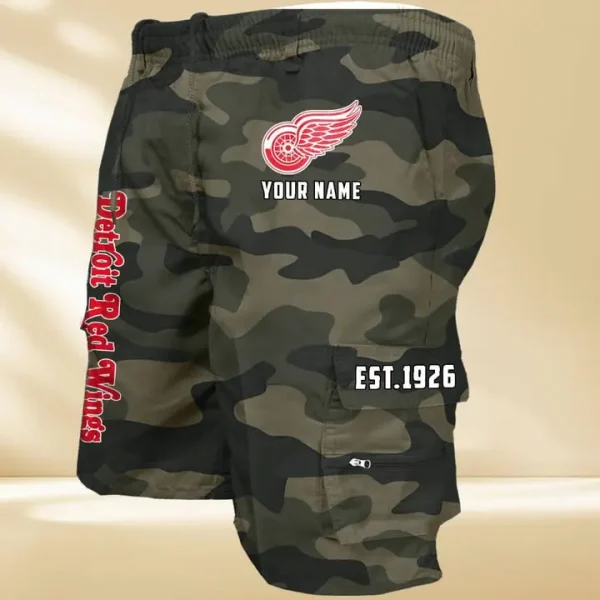Detroit Red Wings GZK-09-Men's Casual Shorts - Image 5