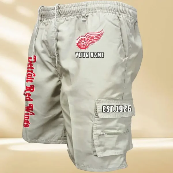 Detroit Red Wings GZK-09-Men's Casual Shorts - Image 6