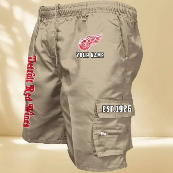 Detroit Red Wings GZK-09-Men's Casual Shorts - Image 7