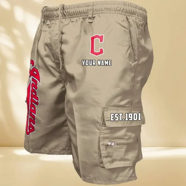 Cleveland Indians GZK-09-Men's Casual Shorts - Image 7