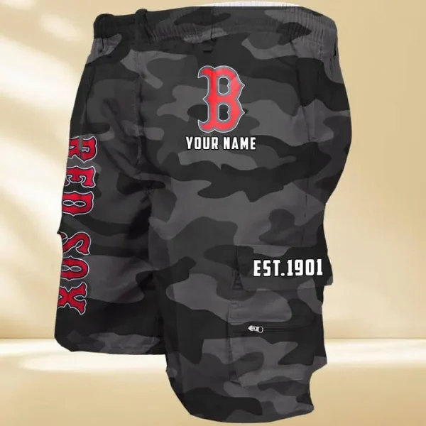 Boston Red Sox GZK-09-Men's Casual Shorts - Image 4