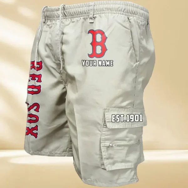 Boston Red Sox GZK-09-Men's Casual Shorts - Image 6