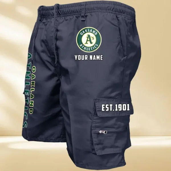 Oakland Athletics GZK-09-Men's Casual Shorts - Image 2