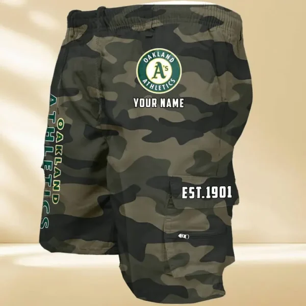 Oakland Athletics GZK-09-Men's Casual Shorts - Image 4