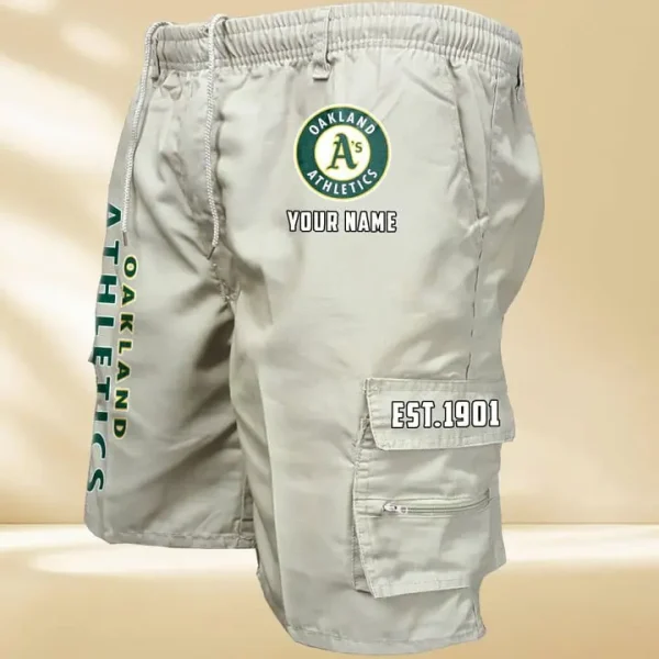 Oakland Athletics GZK-09-Men's Casual Shorts - Image 5