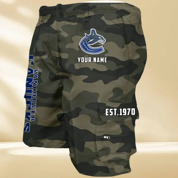 Vancouver Canucks GZK-09-Men's Casual Shorts - Image 4