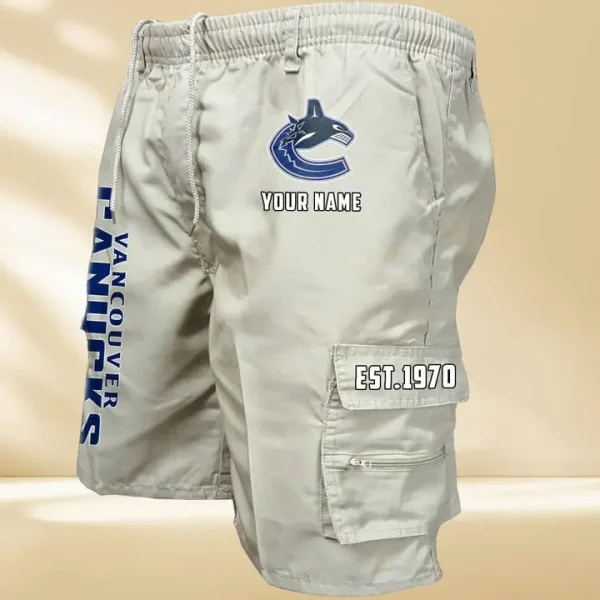 Vancouver Canucks GZK-09-Men's Casual Shorts - Image 5
