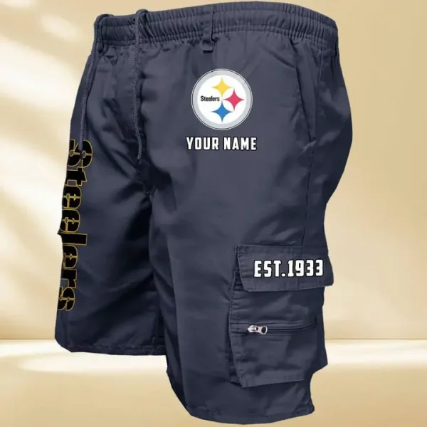 Pittsburgh Steelers GZK-09-Men's Casual Shorts - Image 3