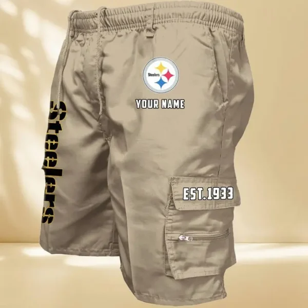 Pittsburgh Steelers GZK-09-Men's Casual Shorts - Image 7