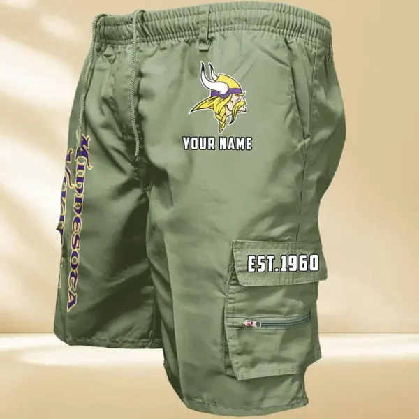 Minnesota Vikings GZK-09-Men's Casual Shorts - Image 2