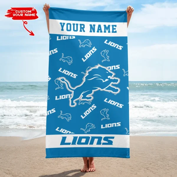 Detroit Lions NFL Beach Towels New 2025 AZBTOWEL397